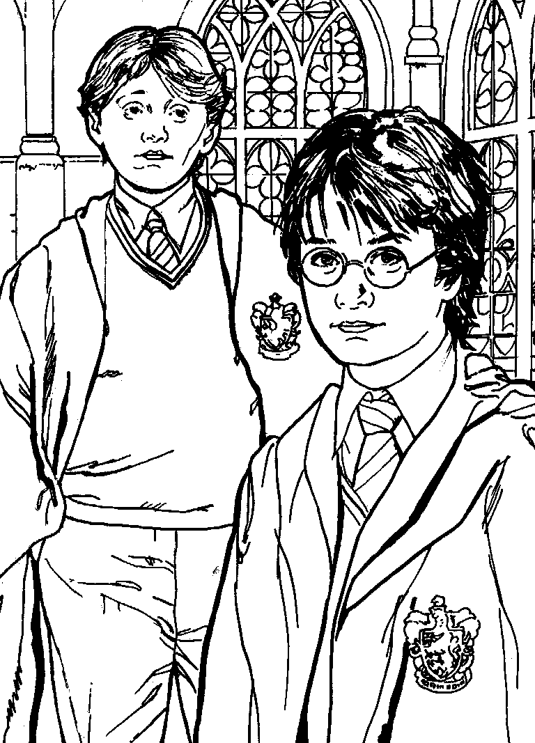 Print Harry Potter en de Geheime kamer kleurplaat